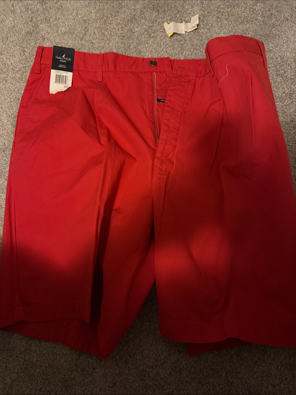 Nautica Men's Bright Red Flat-Front Shorts